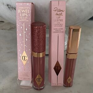 😍NIB 2 Charlotte Tilbury PILLOW TALK Lip 👄 Glosses - Lip Lustre and Jewel Lips!